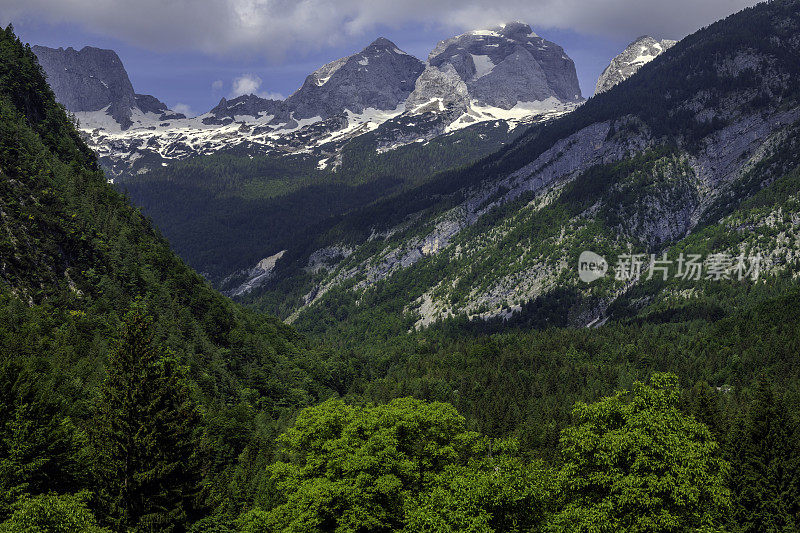 从Trenta山谷，Primorska, Julian Alps，斯洛文尼亚，欧洲的Jalovec山